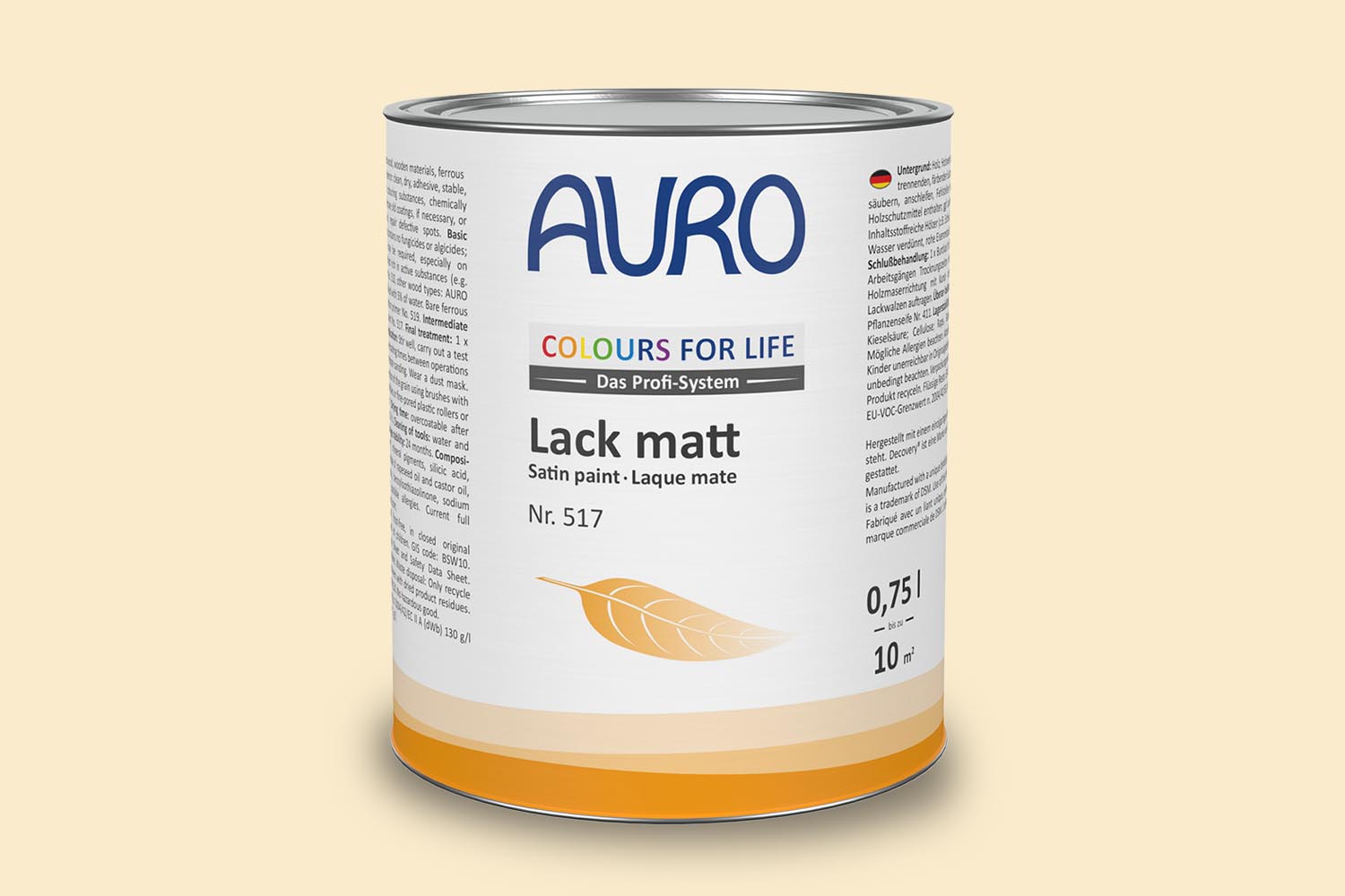 Auro Lack matt Nr. 517 ray of sunshine Colours for Life